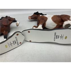 Seven Border Fine Arts figures, comprising Clydesdale Mare & Foal A0187, Highland Mare & Foal A2691 and five horses from the Action Horses series 