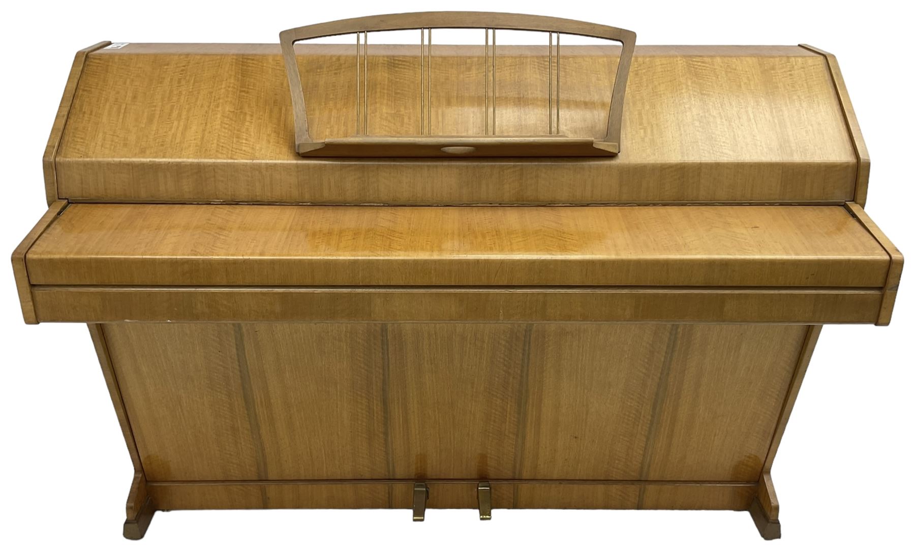 Evestaff - 'Minipiano' mid-20th century walnut cased piano, iron framed and overstrung movment