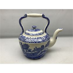 Spode Italian pattern large novelty teapot, H32cm  