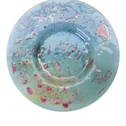 Collection of fused glass sculptures, together with Mdina and other studio glass 