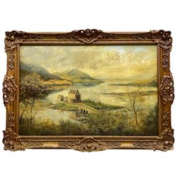 Philip Kilner (British 20th Century): Eilean Donan Castle - Scotland, oil on canvas signed 49cm x 74cm 