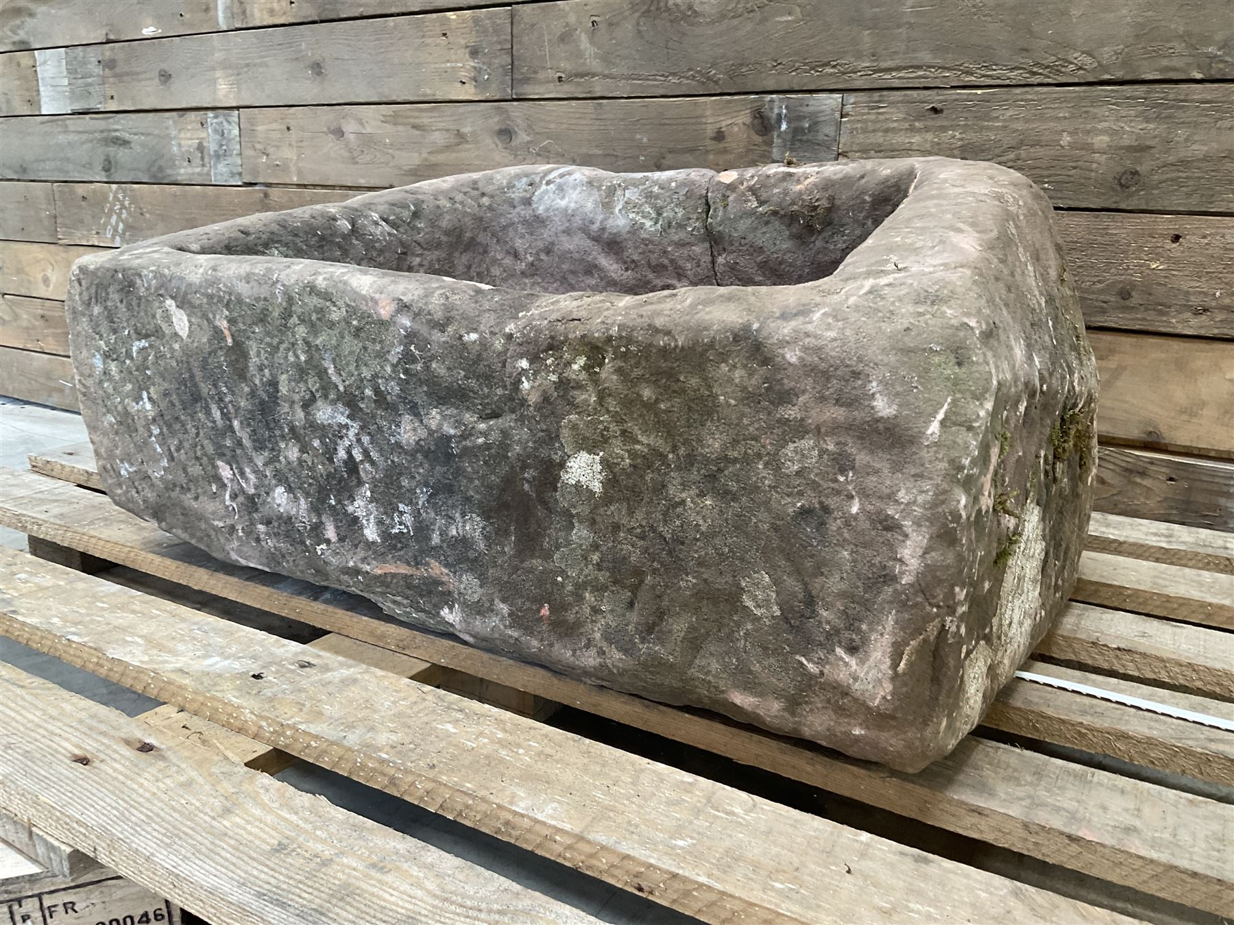19th century rectangular stone trough 