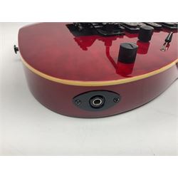 Maverick HSH rock guitar with Floyd Rose tremolo, L100cm overall; in soft carrying case.