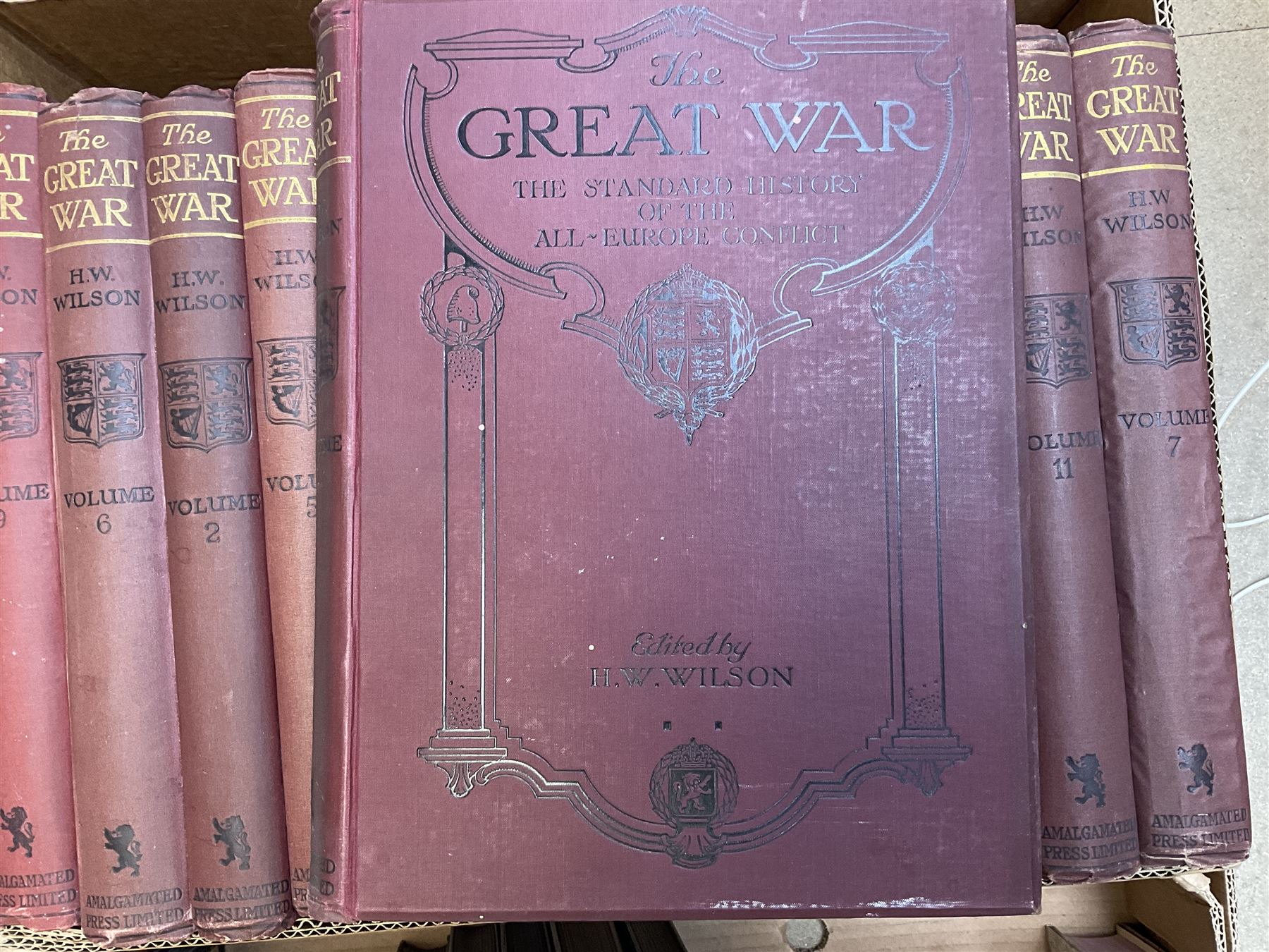 The Great War  by H W Wlison. 13 volumes. 1914-19;The Second Great War by Hammerton. 9 volumes; and The Second World War by Winston Churchill. 6 volumes.
