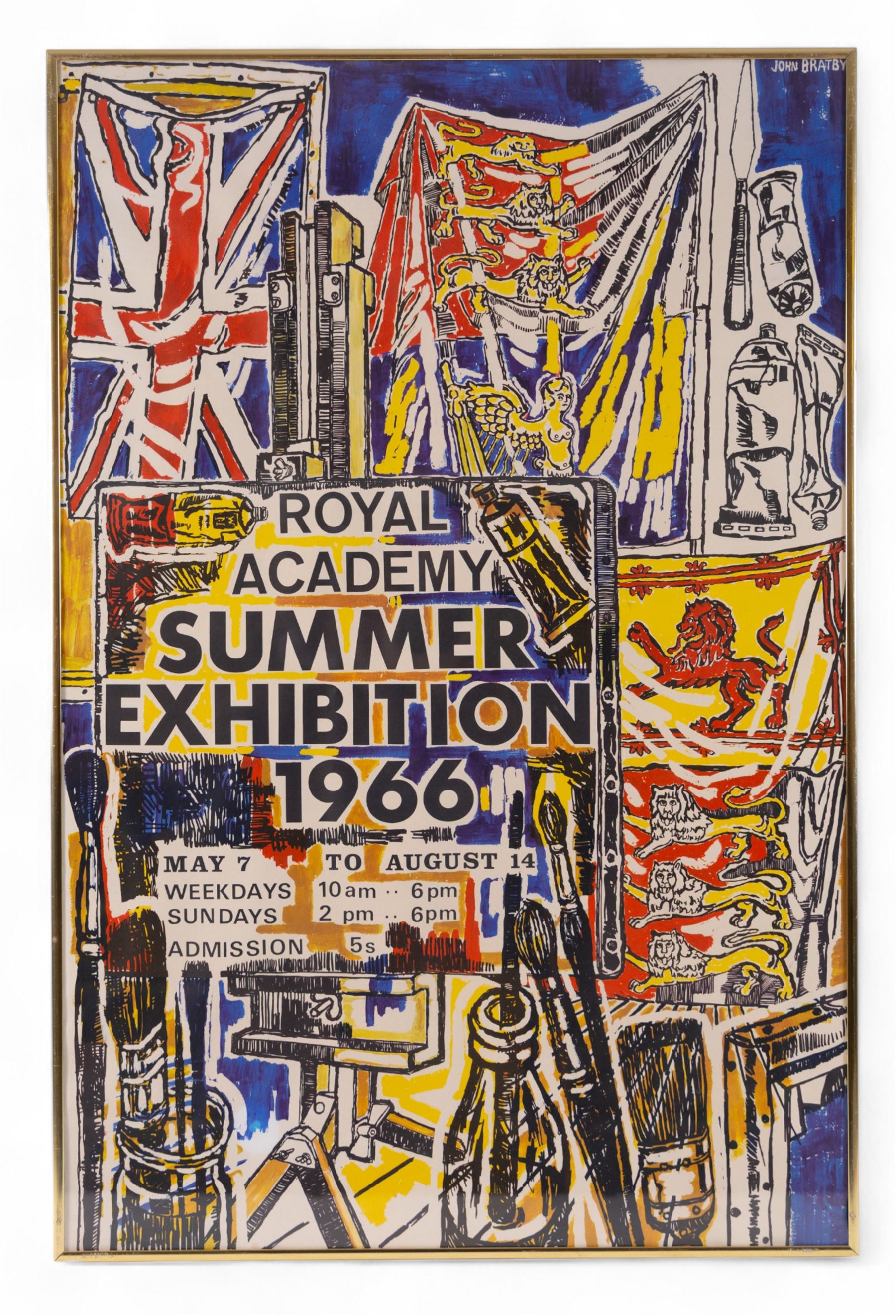 After John Bratby (British 1928-1992): 'Royal Academy Summer Exhibition 1966', chromolithograph poster 75cm x 50cm
