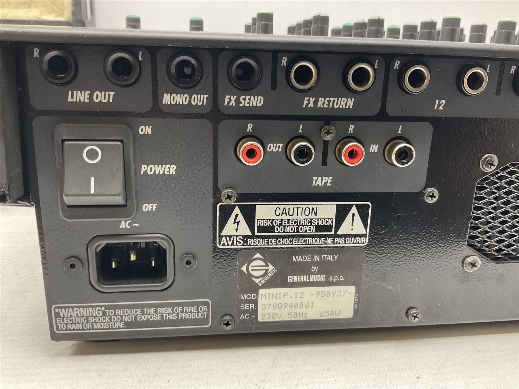 General Music Minipower 12 Digital Signal Processor, serial no.378G940061, L46cm; in fur-lined flight type case with lead