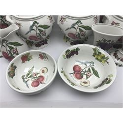 Three Portmeirion soup tureens with covers and ladles, together with vases, large bowls and other Portmeirion items