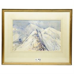 Colin See-Paynton (British 1946-): 'Yr Wyddfa and Crib Goch' Wales, watercolour signed, titled on artist's label verso 34cm x 52cm