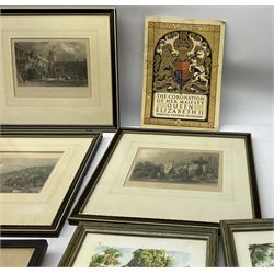 After John Leech, Seven framed prints, mainly depicting hunting scenes, together with seven other framed prints