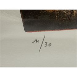 Renzo Galassi (Italian contemporary): 'Inys' and 'Zohan', pair screenprints signed titled and numbered 6/30 and 11/30, respectively, 64cm x 33cm (2) (unframed)