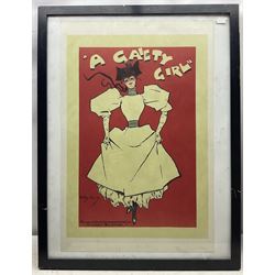 After Dudley Hardy (British 1867-1922): 'A Gaiety Girl', colour lithograph poster for the musical comedy by Sidney Jones, numbered 573/2000 with blind stamp 75cm x 49cm