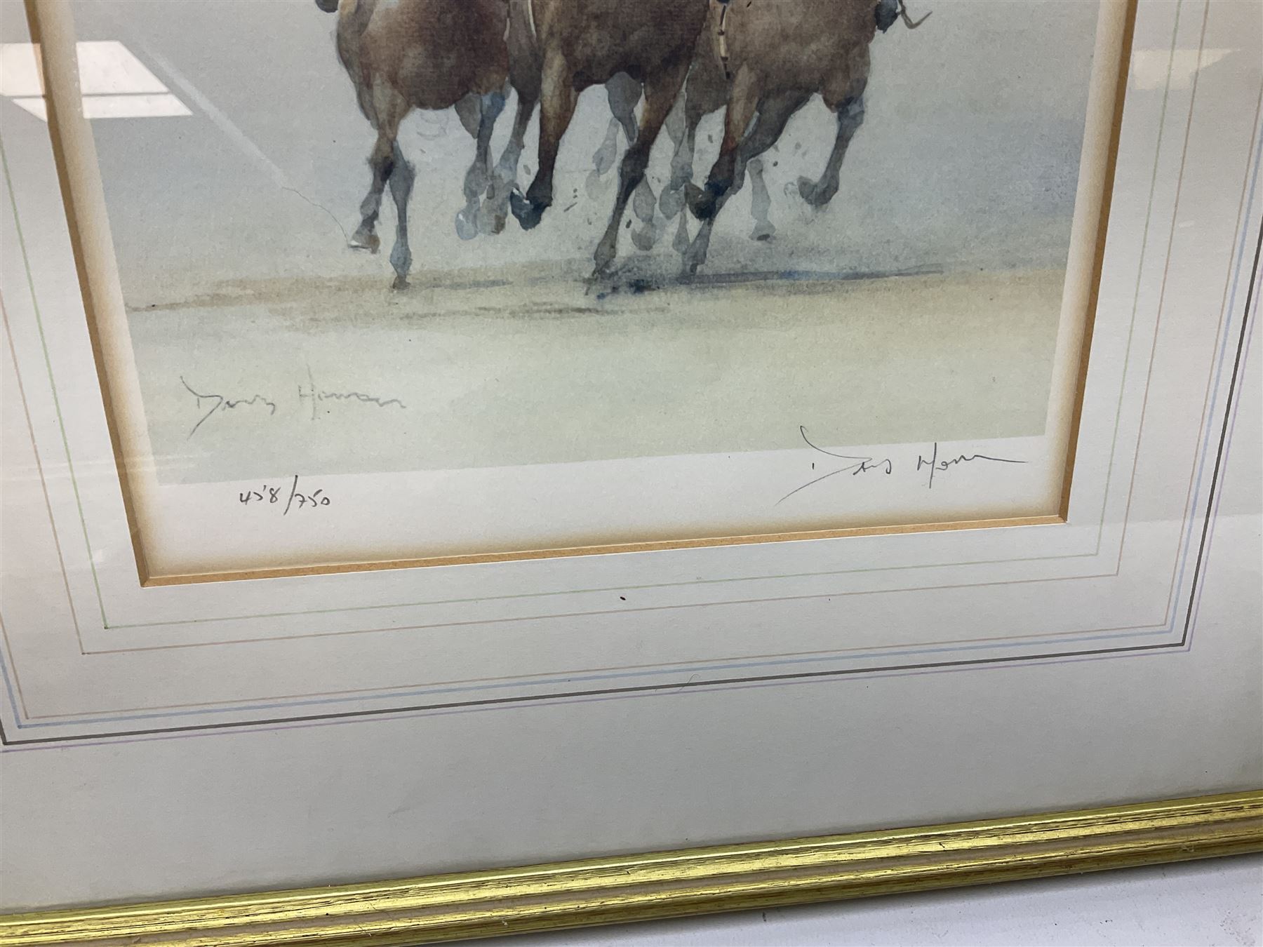 After Ben Maile (British 1922-2017): 'Blackcock' and 'Osprey', pair colour prints signed in pencil together with a print of a Terrier after Mick Causton and three horse related prints max 40cm x 28cm (6)