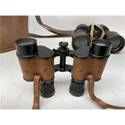 Pair of Bausch & Lomb U.S.A. 30mm binoculars and a pair of WWII period Bino Prism No.5 MKV 7X binoculars dated 1944 (2)