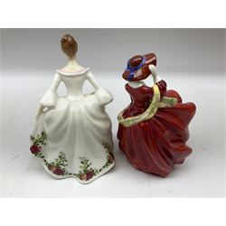 Three Royal Doulton figures, Memories HN2030, Country Rose HN3221, Top O' the Hill HN1834, all with original boxes  