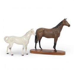 Two Beswick horses, comprising connoisseur Psalm model horse and Grey Swish Tail Horse, no 1182.