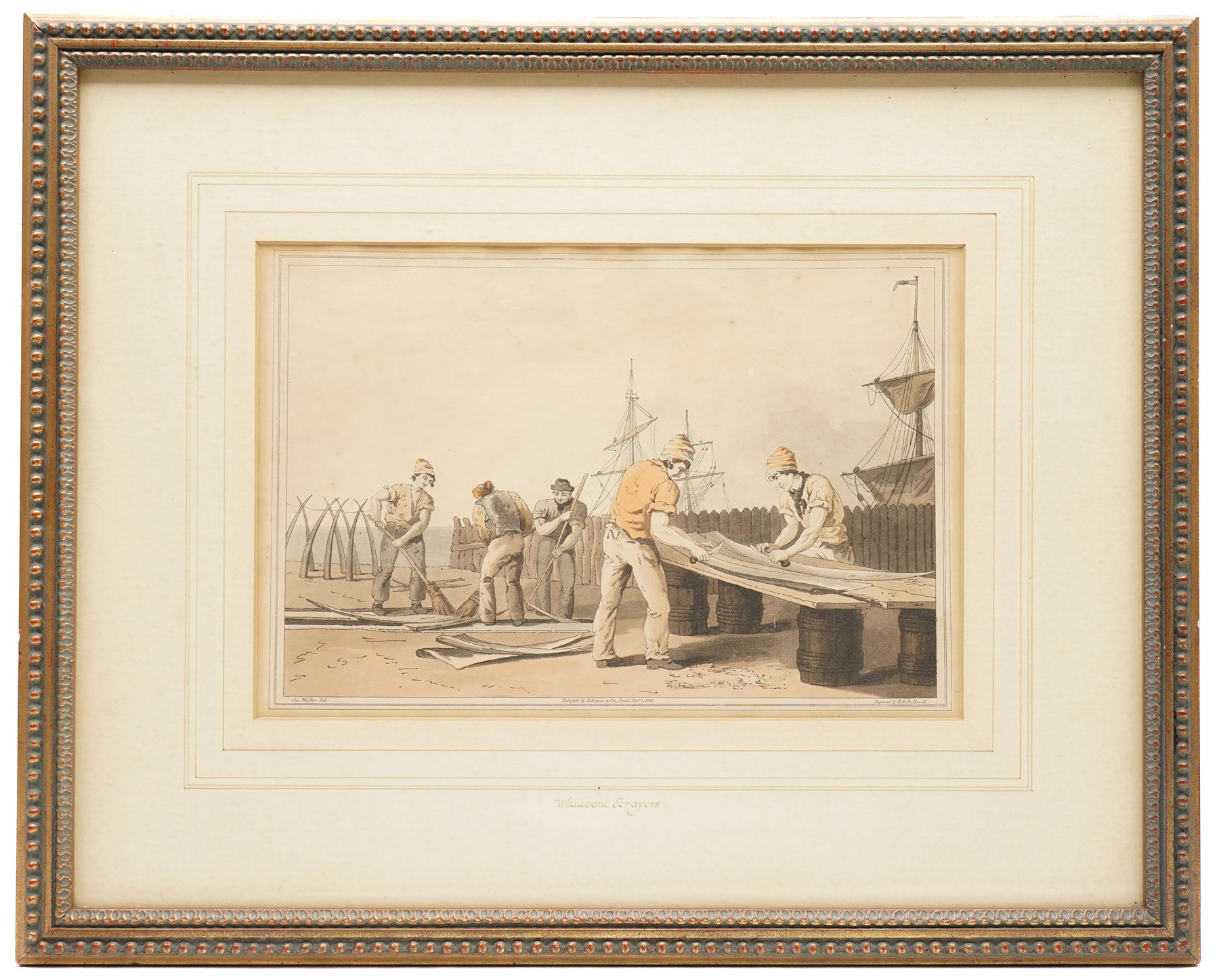 Robert Havell Sr. (British 1769-1832) after George Walker (British 1781-1856): Illustrations from The Costume of Yorkshire - 'Whalebone Scrapers' 'Fishermen' 'Farmers' 'The Cloth Dressers' 'Nor and Spell' and 'Moor Guide, six hand-coloured engravings 19.5cm x 29.5cm (6)