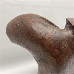 Helen Skelton (British 1933 – 2023): Large carved wooden sculpture, modelled as a male torso, H40cm. Born into an RAF family in 1933 in Kent and travelled the world extensively during her childhood. After settling in Bridlington, Helen immersed herself in painting, textiles, and wood sculpture, often inspired by nature's beauty. Her talent was showcased in a one-woman show at Sewerby Hall and recognised with the sculpture prize at Ferens Art Gallery in 2000. Sadly, Helen’s daughter passed away from cancer in 2005. This loss inspired Helen to donate her sculptures to Marie Curie upon her passing in 2023.