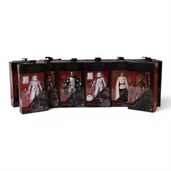 Twenty three Star Wars Black Series Red Wave action figures, comprising Han Solo, Snowtroo...