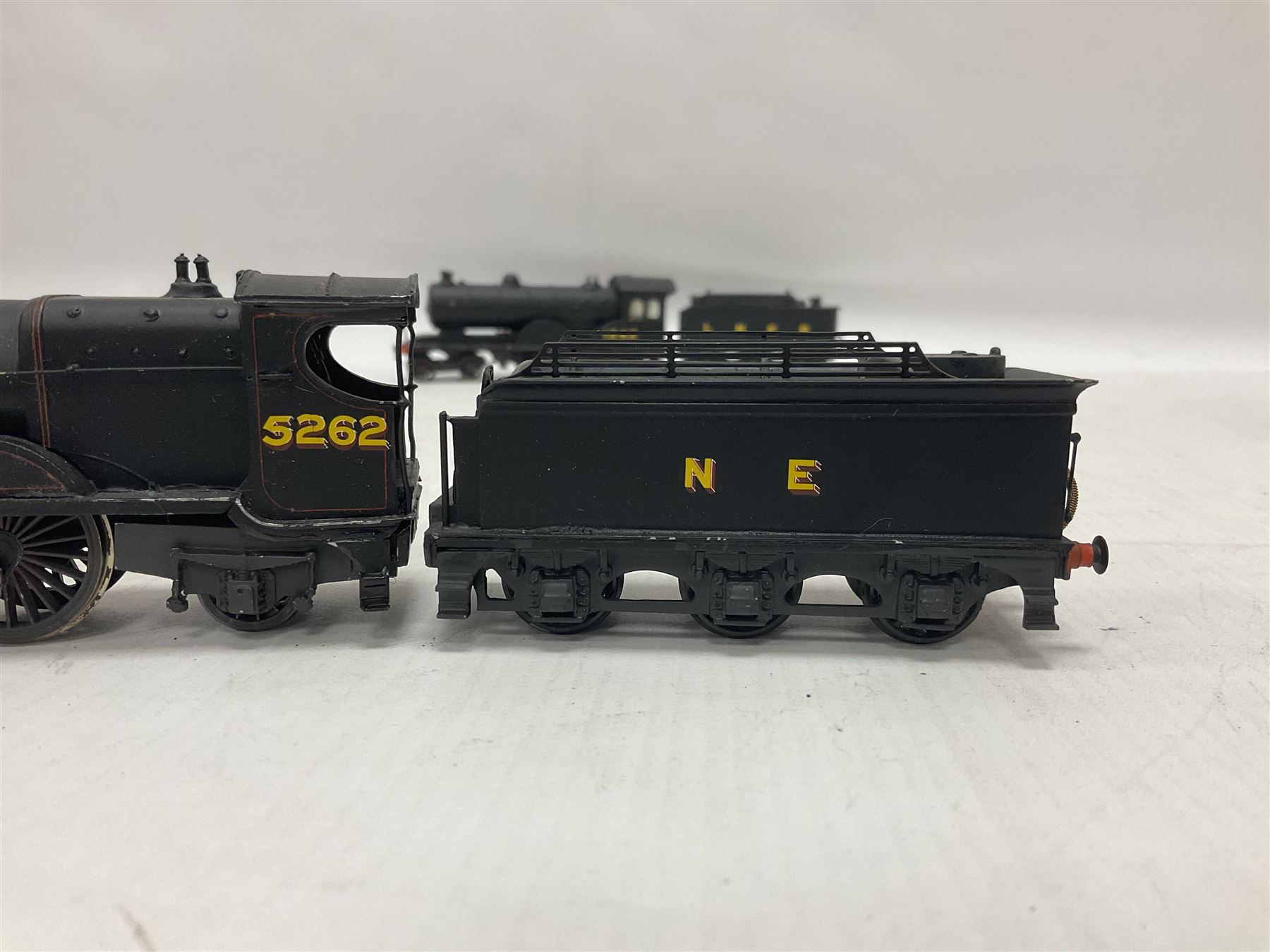 ‘00’ gauge - three kit built locomotive and tenders comprising Class D21 4-4-0 no.1242 finished in NER black with LNER tender; Class C4 4-4-2 no.5262 finished in LNER black; Coal Engines Class 0-6-0 no.2408 finished in black with Millholme Models LNER tender (3) 