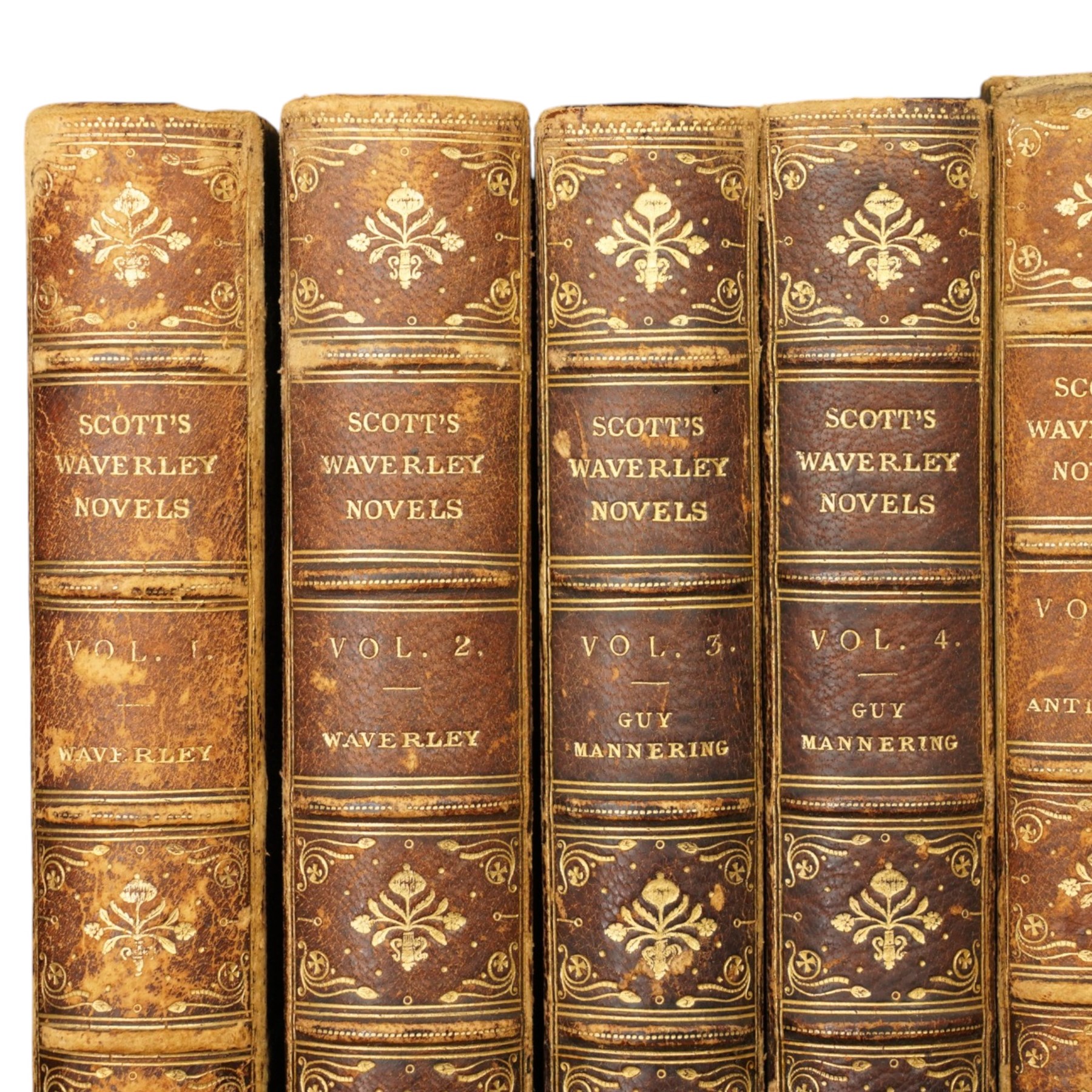 SCOTT, SIR WALTER -  THE WAVERLEY NOVELS, Edinburgh, Adam and Charles Black, 1877-1879. 48 volumes uniformly bound in maroon half calf with marbled boards