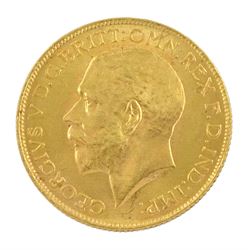 King George V 1925 gold full sovereign coin, Pretoria mint