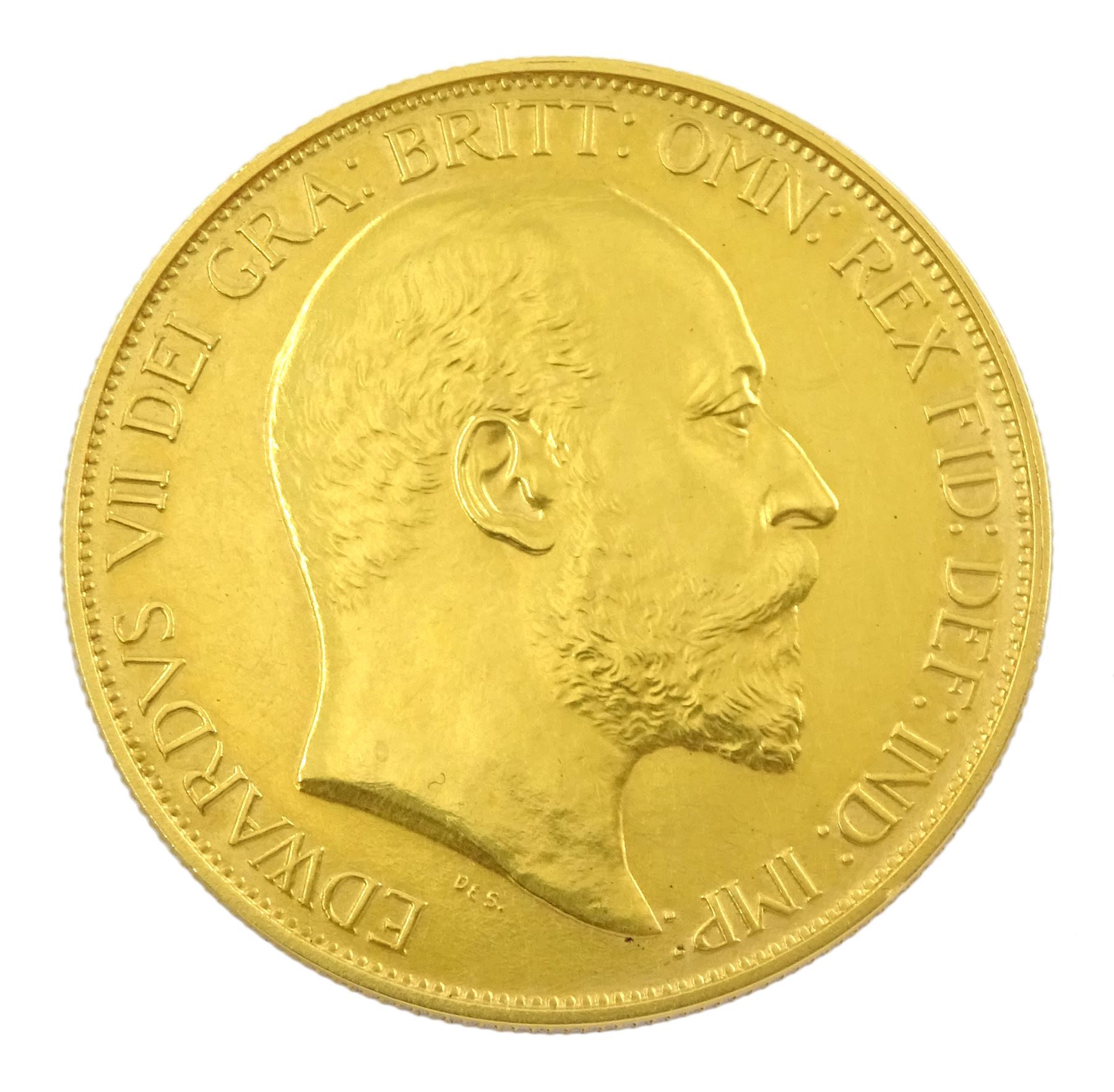 King Edward VII 1902 matt proof long coin set, comprising gold half sovereign, sovereign, two pounds and five pounds, silver maundy money set, sixpence, shilling, florin, halfcrown and crown, housed in the official dated case of issue