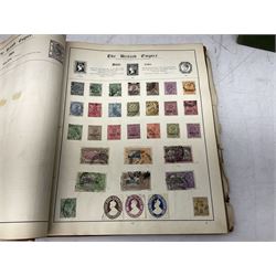 Great British and World stamps, including Queen Victoria and later Great British, Australia, Ireland, Malta, Ceylon, India, Canada, British Guiana, New Zealand, France, Switzerland, USA etc, housed in various albums and folders, in one box