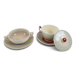 Collection of Susie Cooper ceramics, including Wedgwood Nebula, tea set, twin handled soup bowl, Kestrel shaped coffee service etc 