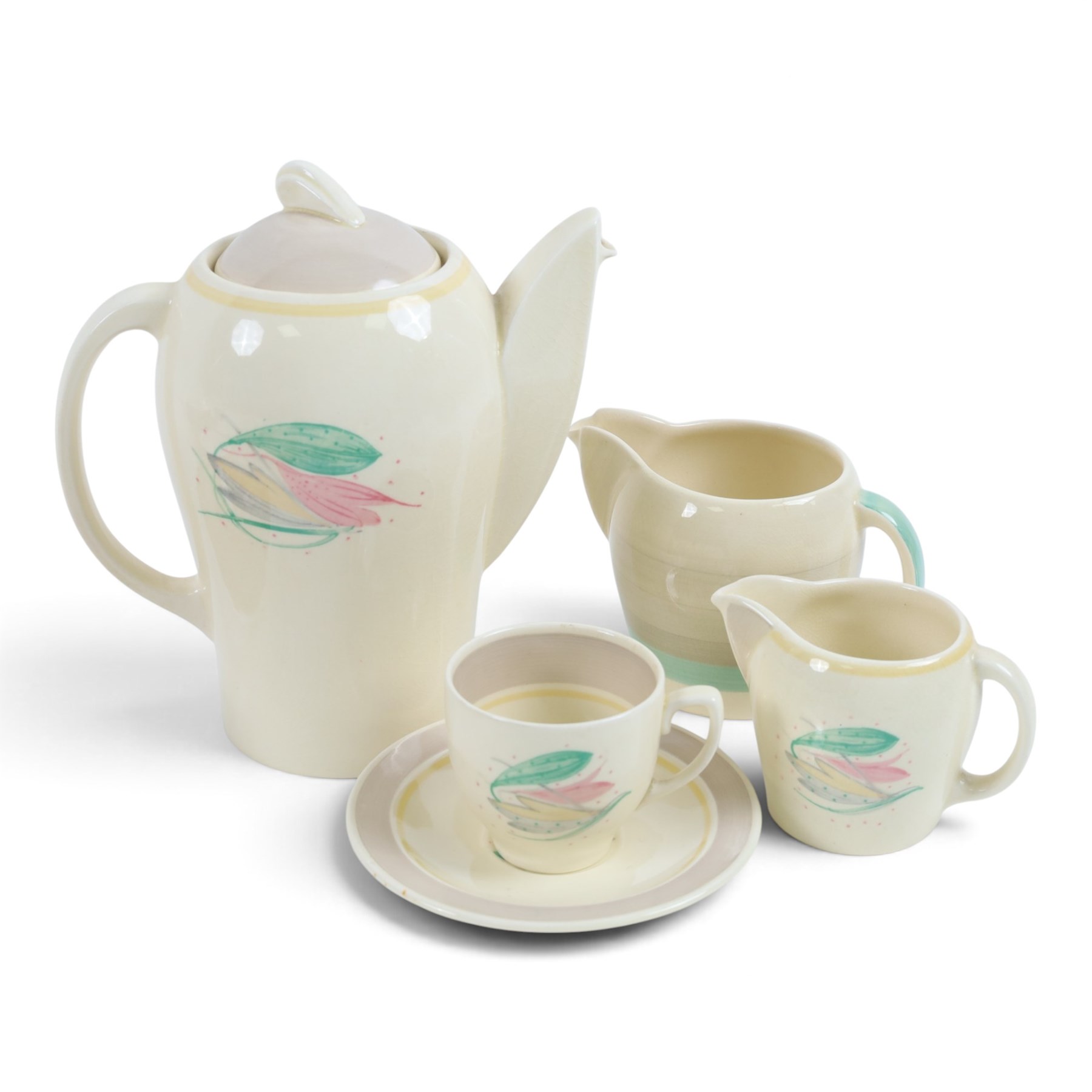 Collection of Susie Cooper ceramics, including Wedgwood Nebula, tea set, twin handled soup bowl, Kestrel shaped coffee service etc 
