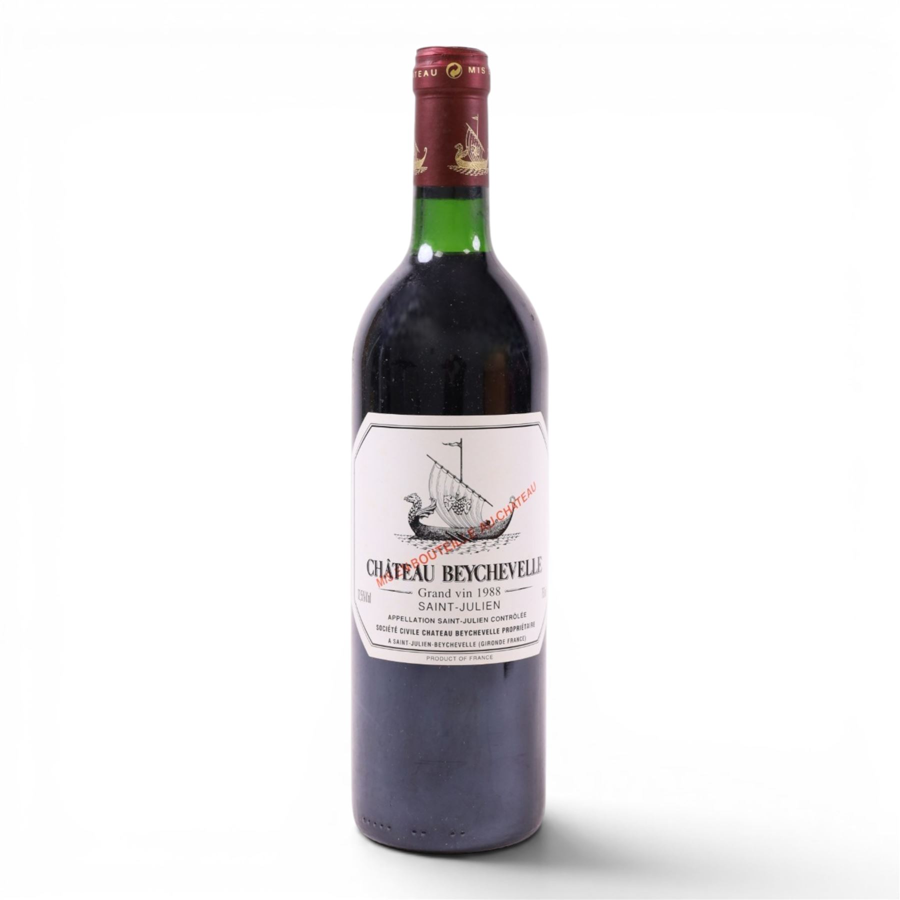 Chateau Beychevelle, 1988 Saint- Julien, 750ml 12.5%, six bottles, cased 