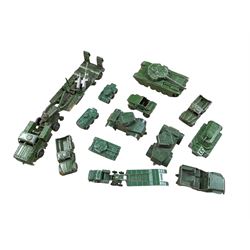 Collection of diecast tanks and other mi