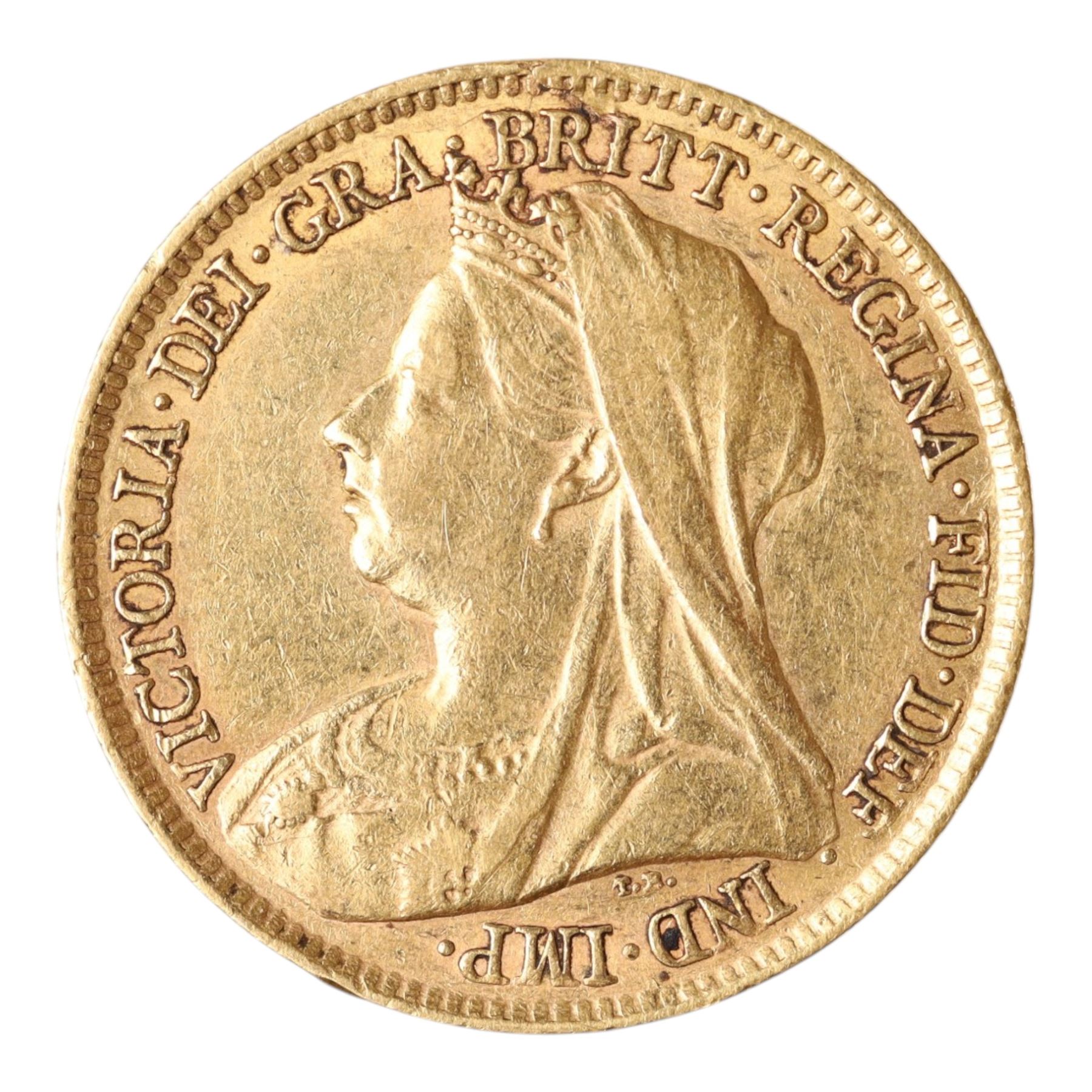 Queen Victoria 1895 gold half sovereign coin