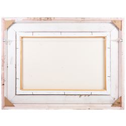 Peter M Drewett (British 1957-): 'Winter on the Forglen Estate - the Deveron', oil on canvas signed, titled verso 50cm x 75cm