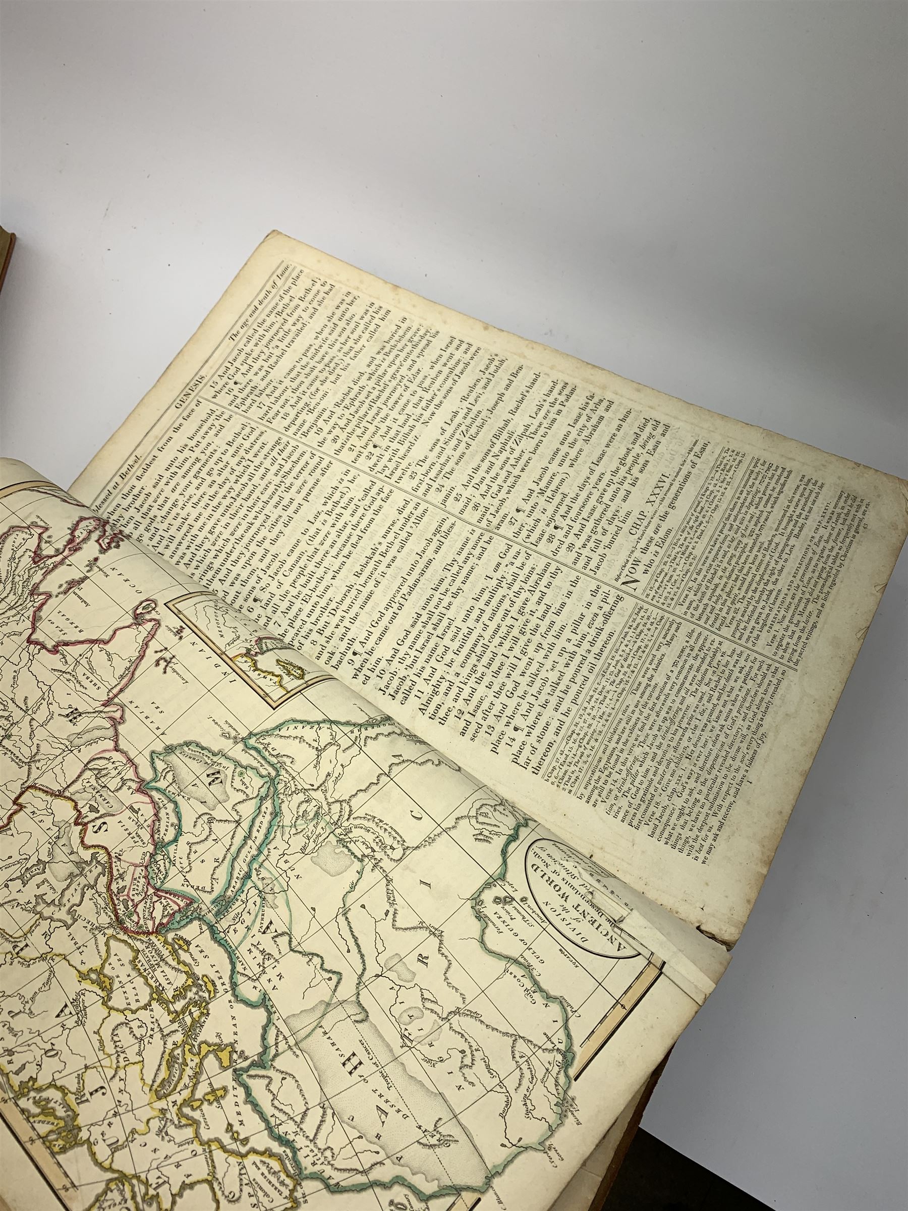 The Holy Bible containing the Old and New Testaments. 1816. Engraved title page and plates. Large folio. Full suede leather binding; Complete Works of Charles Dickens. Oxford India Paper Edition. Seventeen uniformly bound volumes illustrated by Cruikshank, Phiz etc; Sisson Rev. J.L.: Historic Sketch of the Parish Church, Wakefield. 1824; and other books