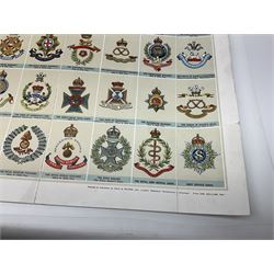 Large poster entitled 'Crests and Badges of the British Army in Daily Use 56 x 86cm; together with twenty-five colour prints of military interest including Crimean War, Boer War, WW2 etc; various sizes; all unframed
