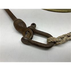 Ship's bell inscribed 'SS Stock Force', the Stock Force later became one of the WW1 'Q' ships and the engines were supplied by Earles Shipbuilders of Hull, H35cm, Notes: The SS Stock Force was built as a small coastal steamship and became HMS Stock FOrce when it was hired by the Royal Navy as a decoy ship (Special Service, Q-ship) in January 1918. She was used in the operation to attack the German submarine UB-80. The Stock Force Captain Commander Harold Auten VC, DSC, RD (22 August 1891 – 3 October 1964) was awarded the Victoria Cross in 1918 following his actions as captain of HMS Stock Force