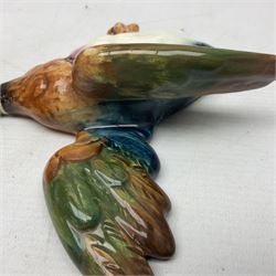 Set of five Beswick graduated wall mounting figures of flying ducks, models from 596/0 to 596/4, largest L29cm