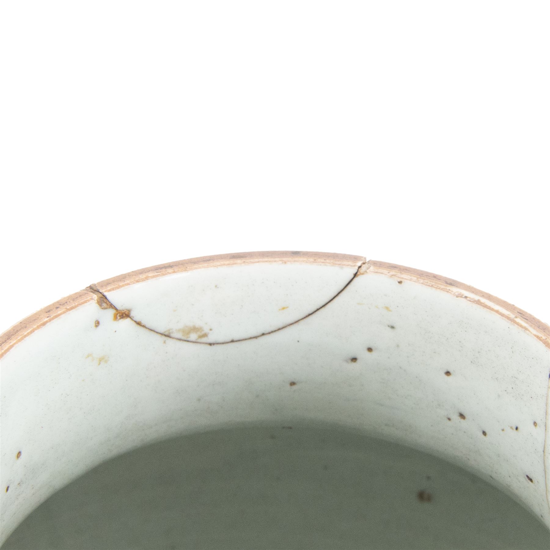 17th century Transitional period Chinese Wucai vase and cover, of baluster form, the body painted with ladies upon a terrace, and figures upon horseback and attendants within a fenced garden, the domed cover with knop finial painted with boys at play, H37cm
