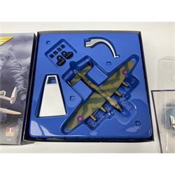 Corgi - Limited Edition Aviation Archive AA32602 1:72 scale Battle of Britain Memorial Flight boxed set, comprising Avro Lancaster EE176 'Mickey the Moocher', Spitfire MkIIa-P7350 and Hawker Hurricane LF363; boxed with certificate 1419/5600; together with Corgi Aviation Archive Battle of Britain No.47301 1:144 scale Avro Lancaster; 1st Issue in box (2)