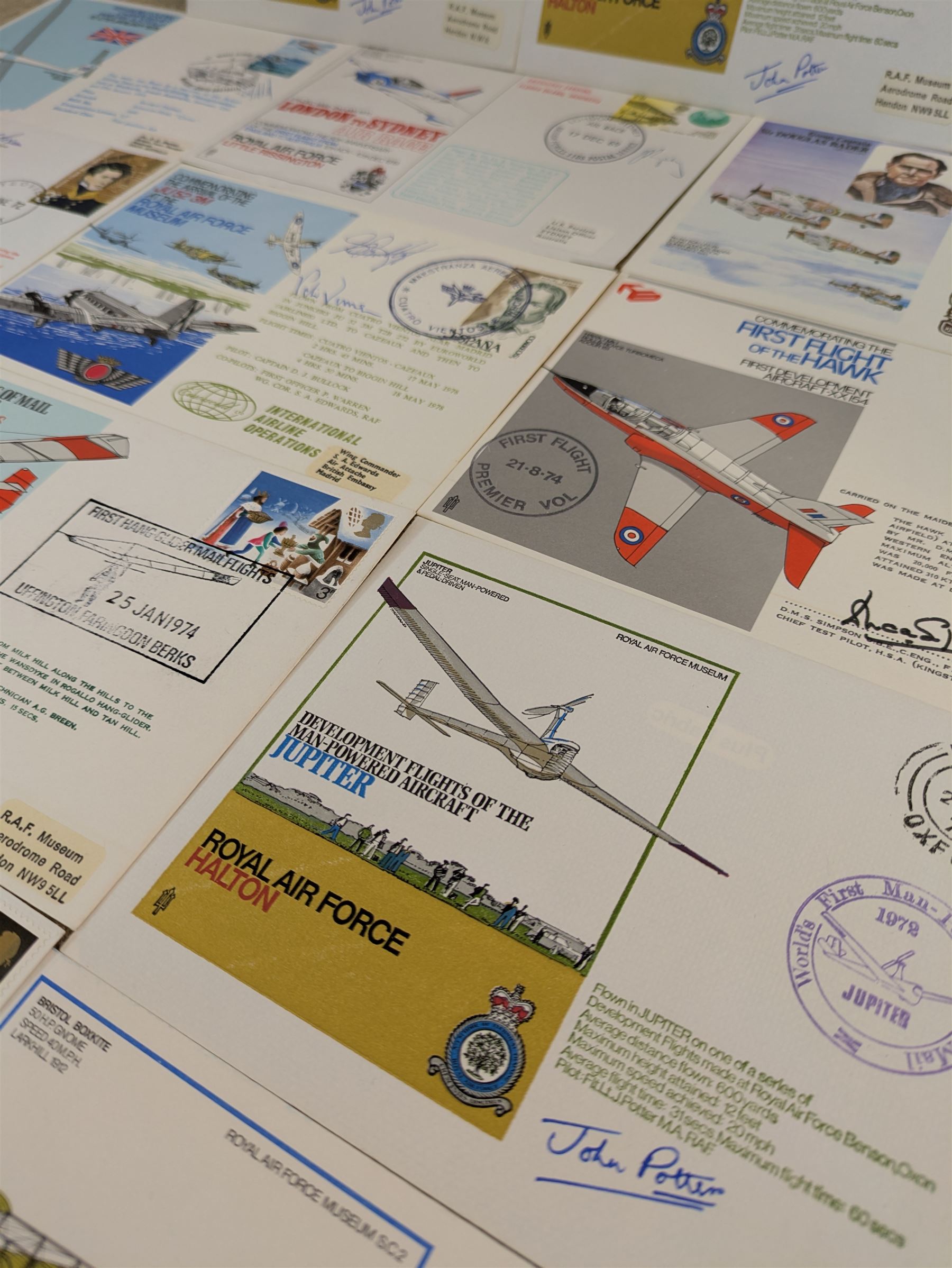Sixteen Aviation interest signed first day or first flight stamp covers