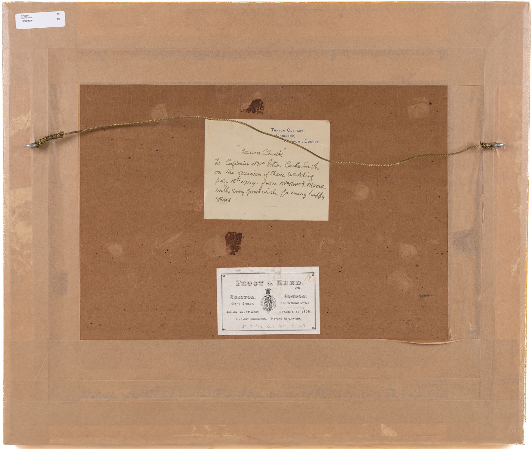 John Spence Ingall (Staithes Group 1850-1936): 'Devon Chalk', watercolour signed, titled verso 22cm x 31.5cm 
Provenance: exh. Frost & Reed, July 1949, label verso