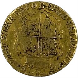 George III 1762 gold quarter guinea coin