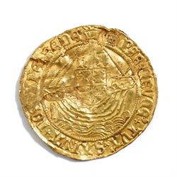 Henry VIII gold full Angel gold coin, reverse defaced