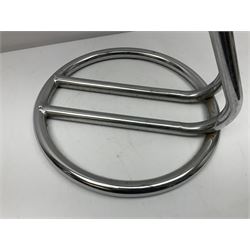 Metal bar stool with padded seat, H80cm 