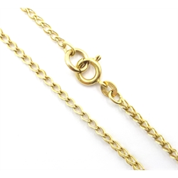 18ct gold double loop chain necklace stamped 750 approx 6gm