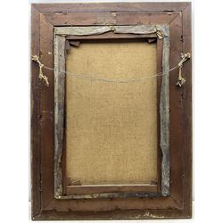 Rowland Henry Hill (Staithes Group 1873-1952): Ox Drawn Cart in Flatland Landscape, oil on canvas signed and dated '02, 76cm x 50cm