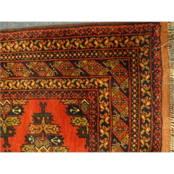 Afghan style red ground rug 102cm x 152cm  
