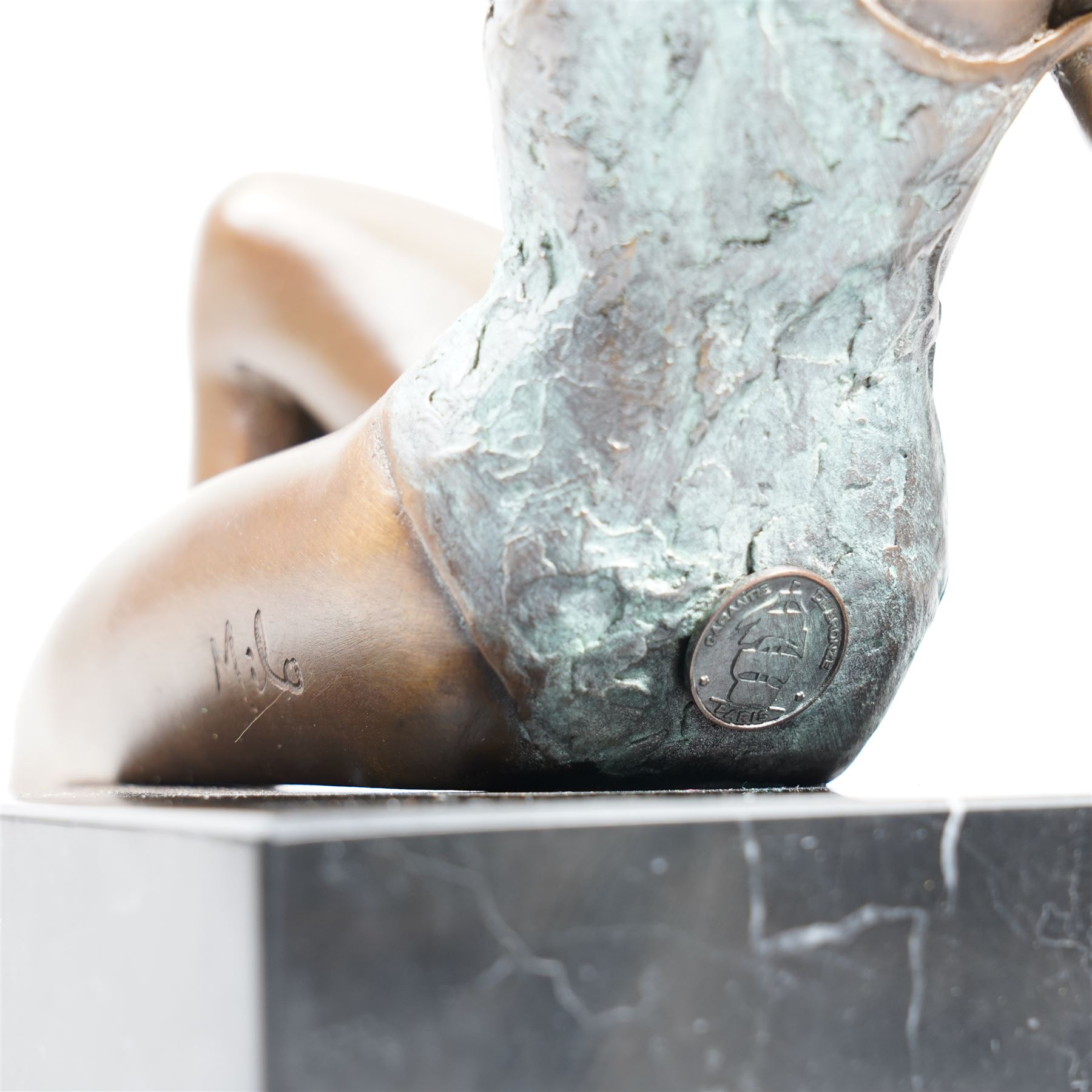 After Jean Patou - art deco style bronze formed as a seated lady
