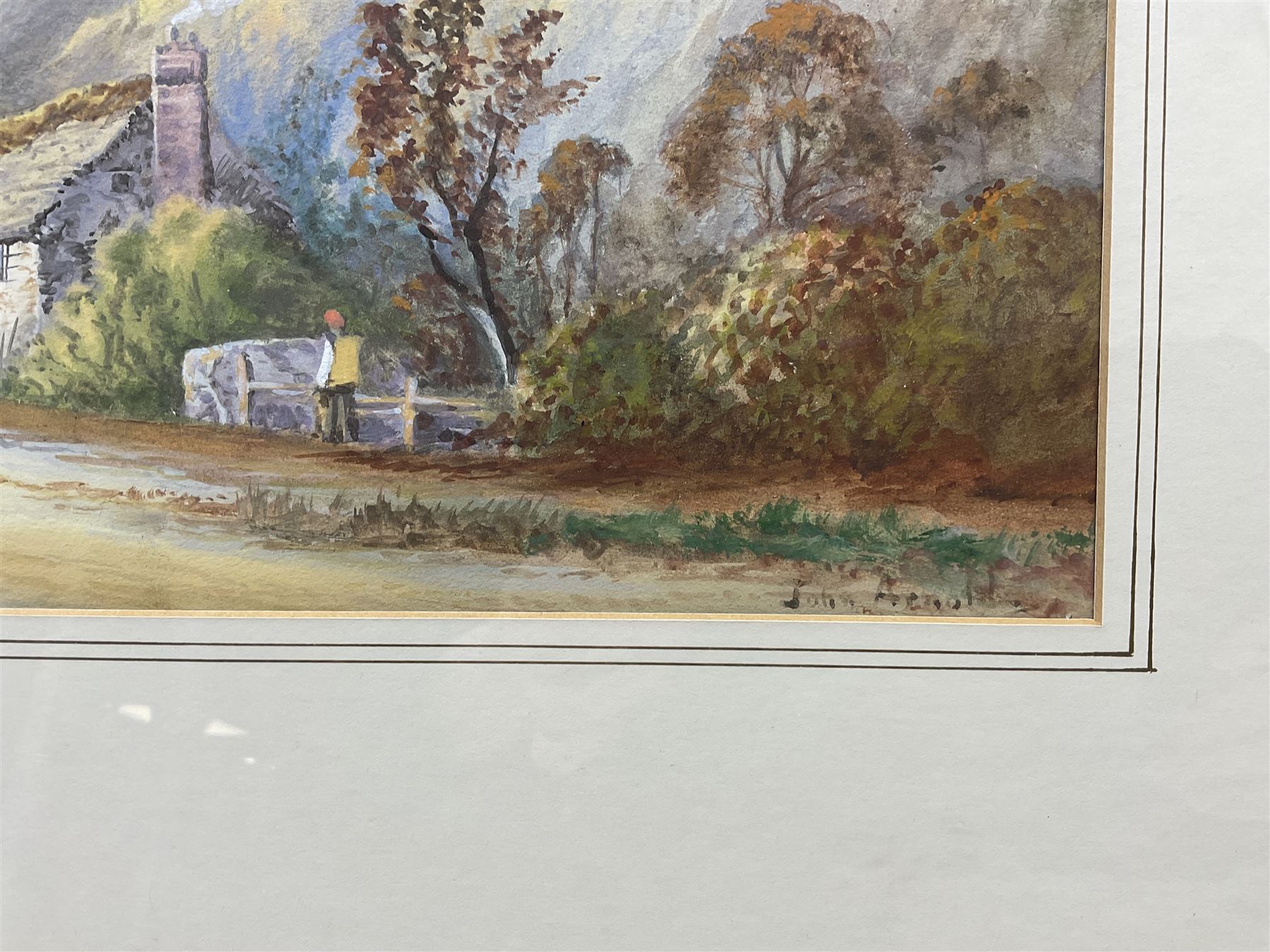 John Arnold (British Late 19th Century): Loch Katrine, watercolour signed and titled on mount, inscribed verso 34cm x 74cm 