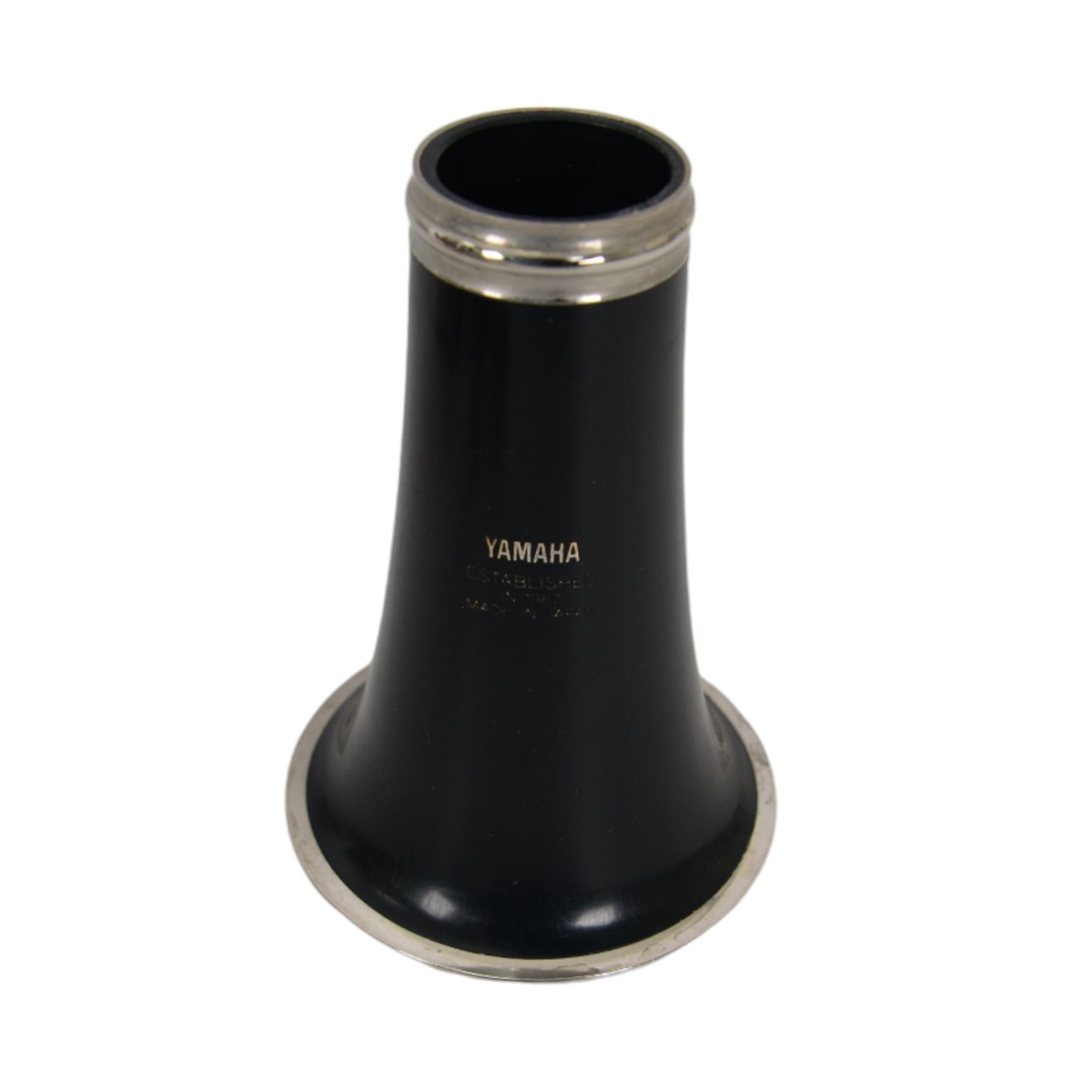 Yamaha 26 student clarinet, with a resin body and chrome keys, in a velvet lined and padded hard case.